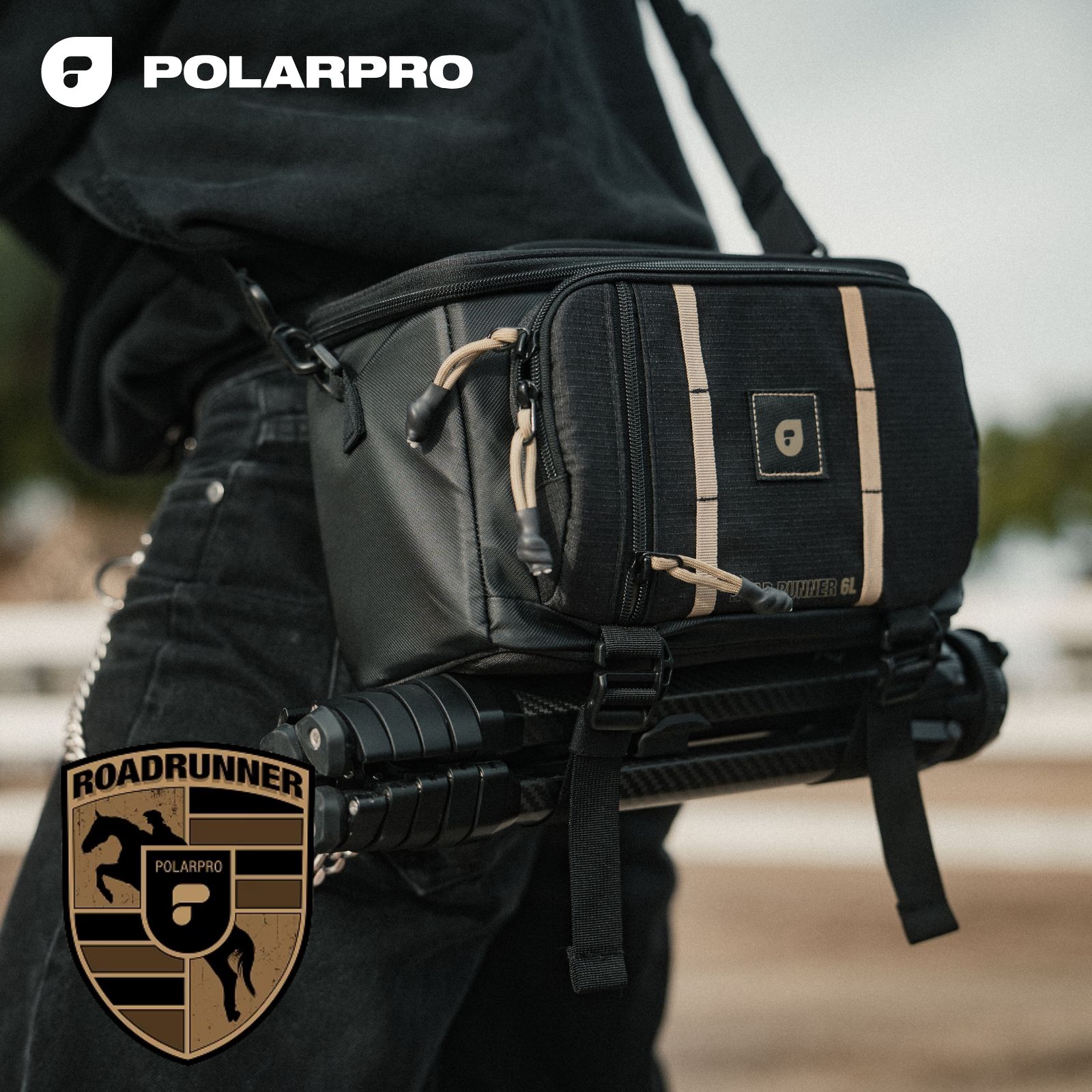 PolarPro RoadRunner 6L ショルダーバッグ 写真機 水晶体 超軽さ パウダーコンパクト パッド入り口・入口