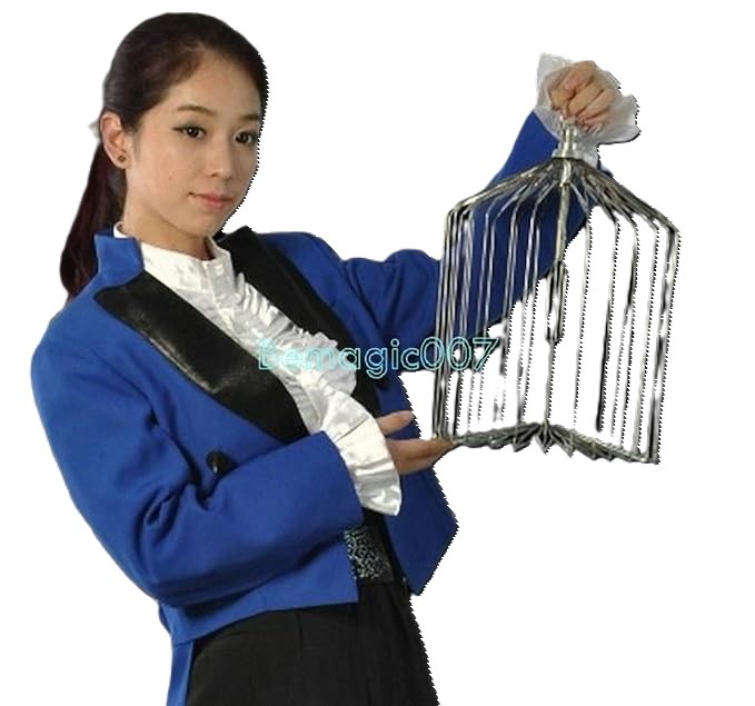 【中古】【輸入品・未使用】登場する鳥かご銀 M サイズ Appearing Bird Cage Silver M Size -- ステージマジック
