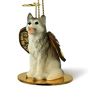 【中古】【輸入品・未使用】1?xシベリアンハスキーグレー&ホワイトエンジェル犬オーナメント置物｜スカイマーケットプラス