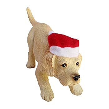 【中古】【輸入品・未使用】(Ornament%カンマ% Yellow Labrador Retriever - Santa Hat) - Sandicast Yellow Labrador Retriever with Santa Hat Christmas Ornament|スカイマーケットプラス