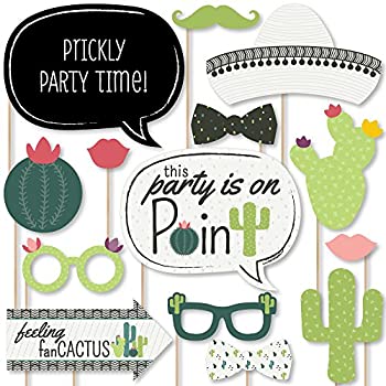 【中古】【輸入品・未使用】Prickly Cactus Party - Fiesta Party Photo Booth Props Kit - 20 Count