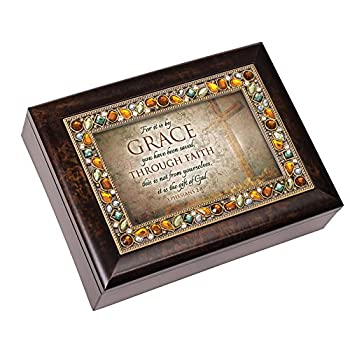 【中古】【輸入品・未使用】保存Grace Through FaithオレンジアーストーンJeweled音楽ボックスPlays Amazing Grace|スカイマーケットプラス