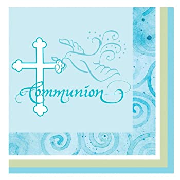 【中古】【輸入品・未使用】Faithful Dove Blue Communion Lunch Napkins 忠実な鳩ブルー聖体ランチナプキン♪ハロウィン♪クリスマス♪ナプキン