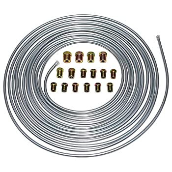 【中古】【輸入品・未使用】A-Team Performance 3/16インチ 二重壁亜鉛メッキスチールチューブロールブレーキラインキット 油圧ブレーキシステム 燃料システム トランスミッ