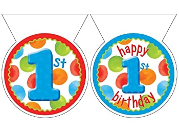 【中古】【輸入品・未使用】Creative Converting Big 1?Dots???Boy Flag Banner 17,446円
