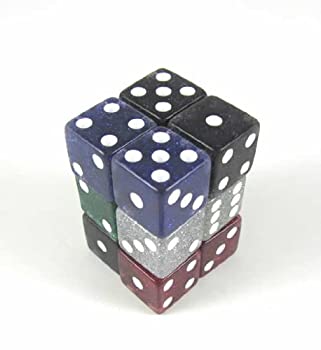 【中古】【輸入品・未使用】Assorted Glitter Square 16mm D6 12ea