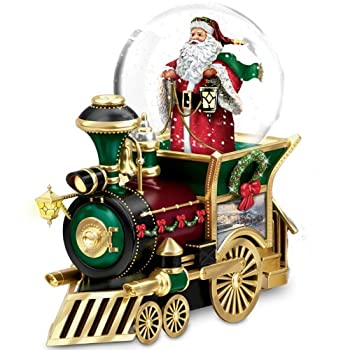 【中古】【輸入品・未使用】【並行輸入品】Thomas Kinkade Santa Claus Is Comin' To Town Musical Snowglobe Train Car by The Bradford Exchange