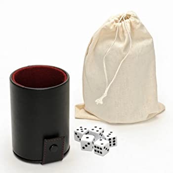 【中古】【輸入品・未使用】WE Games Black Vinyl Dice Cup with Dice and Storage