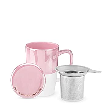 【中古】【インポート品・未当て嵌める】Pinky Up Delia サクラ色 ティーマグ\u0026インフューザー One