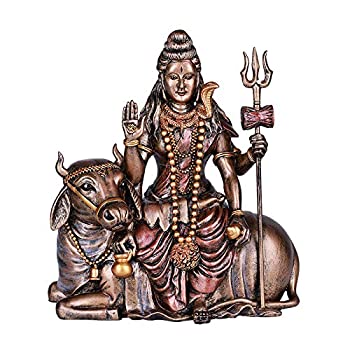 【中古】【輸入品・未使用】Pacific Giftware シヴァ神像 ナンディと雄牛像 彫刻 置物