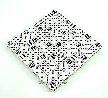 【中古】【輸入品・未使用】Panda Dice D6 White Opaque with Black Pips 16mm (5/8in) Set of 100 Dice Koplow Games｜スカイマーケットプラス
