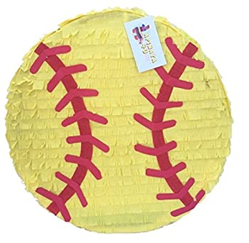 【中古】【輸入品・未使用】APINATA4U 2-D Yellow Softball Pinata 41cm|スカイマーケットプラス