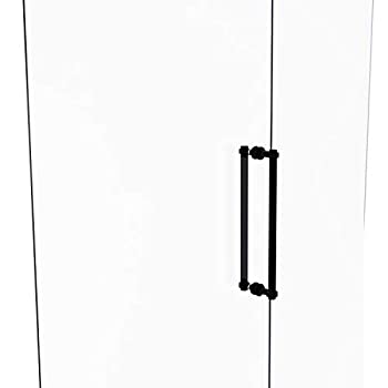 【中古】【インポート品・未当てはめる】Contemporary 18 Inch Back to Back Shower Door Pull with Grooved Accent - 404G-18BB-BKM