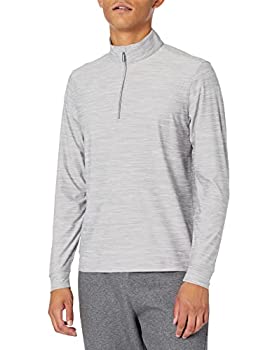 【中古】【輸入品・未使用】Greg Norman メンズ L/s ヘザー 1/4ファスナー モック XX-Large グレイ