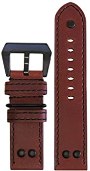 【中古】【輸入品・未使用】20?mm Panatime mb-1ヴィンテージChestnutブラウンPilot Watch Band withブラックステッチ20?/ 20?125?/ 75
