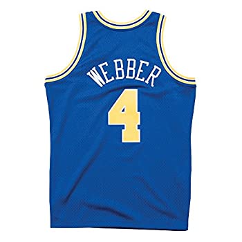 【中古】【輸入品・未使用】Mitchell & Ness クリス・ウェバー ゴールデンステート・ウォリアーズ NBA スローバックジャージー (M)