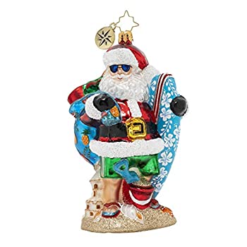 【中古】【インポート品・未当て嵌める】Christopher Radko お手々手工芸品 ヨーロピアン硝子 クリスマスオーナメント