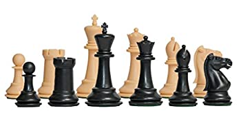 【中古】【輸入品・未使用】The Marshall Plastic Chess Set - Pieces Only - 3.75%ダブルクォーテ% King - BLACK & NATURAL - by The House of Staunton|スカイマーケットプラス