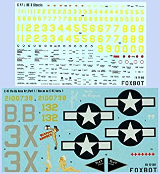 【中古】【輸入品・未使用】Douglas C-47 SKYTRAIN/Dakota PIN-UP Nose Art and Stencils 1 1/72 Foxbot 72-017
