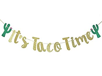 【中古】【輸入品・未使用】It's Taco Time バナー バンティングサイン メキシコのフィエスタをテーマにした誕生日 バチェロレッテ ウェディングパーティー 装飾小道具 背景