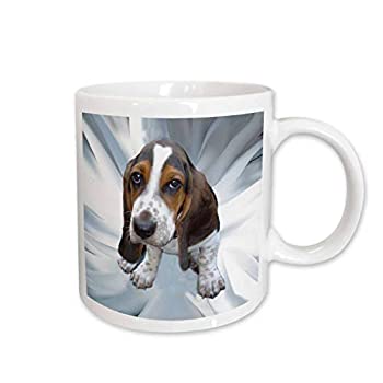 【中古】【輸入品・未使用】(440ml) - 3dRose Basset Hound Ceramic Mug%ｶﾝﾏ% 440ml