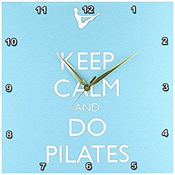 【中古】【輸入品・未使用】3dRose dpp_159560_2 Keep Calm and Do Pilates. Yogaワークアウトピラティスインストラクター壁掛け時計 13×13インチ