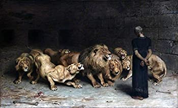 【中古】【輸入品・未使用】Daniel in the Lion 's den by Briton Riviere 16x24inch(40x60cm)