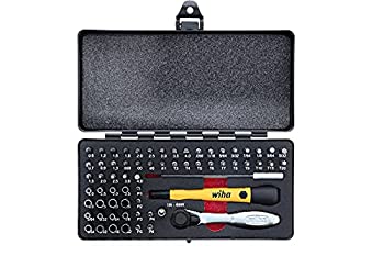 【中古】【輸入品・未使用】Wiha 75965 Precision Micro Bit Ratchet Steel Storage Box%ｶﾝﾏ% 65-Piece 141［並行輸入］