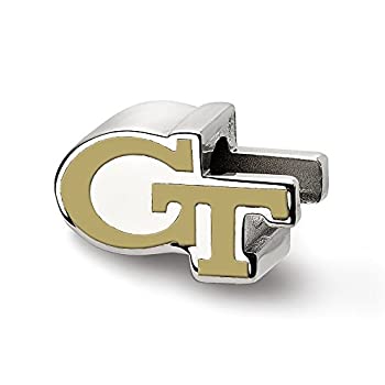 【中古】【輸入品・未使用】Georgia Techエナメルロゴビーズ(Sterling Sliver)