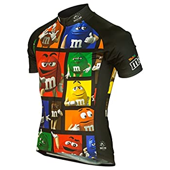 M M 's Team Cycling Jerseyメンズストライプ半袖by Brainstormギア