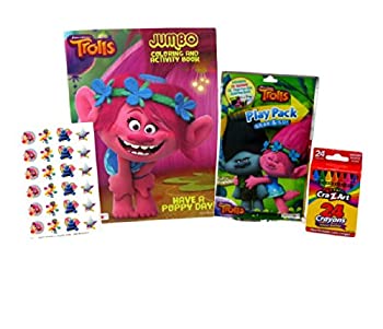 【中古】【輸入品・未使用】Dreamworks Trolls Jumbo Colouring & Activity Book%ｶﾝﾏ% Play Pack%ｶﾝﾏ% and CraZart Crayons｜スカイマーケットプラス