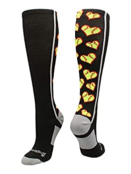 【中古】【インポート品・未当て嵌める】MadSportsStuff ソフトボール靴下 Love ソフトボールハート型付き添い人 S 黒いこと
