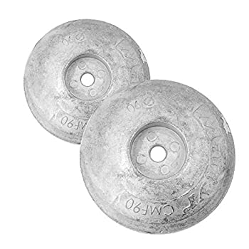 【中古】【輸入品・未使用】ファイブオーシャンズ亜鉛合金ラダー/トリムタブディスクアノード、3-1/2インチ(90mm)(ペア) FO-4175-M2