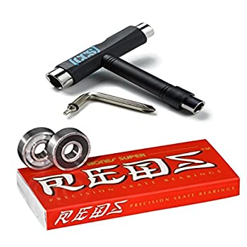 【中古】【輸入品・未使用】Bones Super Reds ベアリング CCSスケートボードツール付き