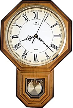 【中古】【輸入品・未使用】JUSTIME 伝統的な校舎 ローマ振り子 壁掛け時計 チャイム 毎時 Westminster Melody 台湾製 (PP0258-RLW ライトウッドグレイン)｜スカイマーケットプラス 19,387円