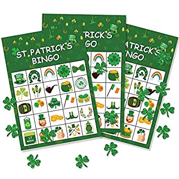 【中古】【輸入品・未使用】Omgouue ビンゴゲームパーティー用品 24人用 shamrock Bingo