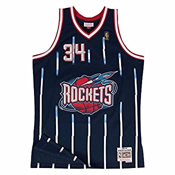 【中古】【輸入品・未使用】Hakeem Olajuwon Houston Rockets Mitchell and Ness メンズ ネイビー スローバック ジーニー XX-Large