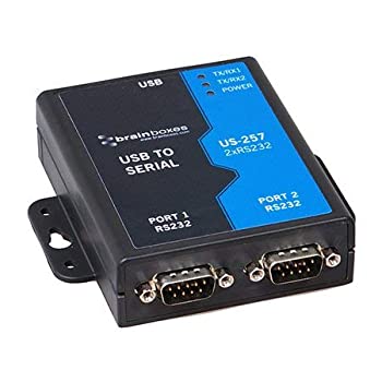 【中古】【インポート品・未当てはめる】BRAINBOXES US-257 ブレインボックス US-257 2界面 禾穀類こしき 2界面 RS232 USBから禾穀類アダプタ、RS232禾穀類界面2つ 資料転