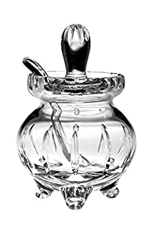 【中古】【輸入品・未使用】Barski???Hand Cut???口Blown???クリスタル???Covered Honey Jar???Jam Jar???with Spoon???ヨーロッパ製|スカイマーケットプラス