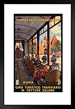 【中古】【輸入品・未使用】ポスター ファントリー ローマ Framed Matted in Black Wood 20x26 inch ブラック 445812