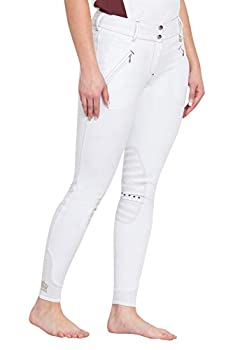 【中古】【輸入品・未使用】(28%ｶﾝﾏ% White) - GHM Ladies Derby Knee Patch Breech
