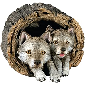 【中古】【輸入品・未使用】(Forever Friends%ｶﾝﾏ% Gray Wolf - Lying) - Sandicast Forever Friends Grey Wolf Pups Sculpture%ｶﾝﾏ% Lying