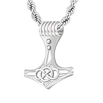【中古】【輸入品・未使用】US Jewels And Gems メンズ 0.925スターリングシルバー 大きなトールハンマーペンダント バイキングネックレス 18インチ~24インチ 46,770円