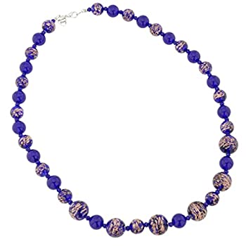 【中古】【輸入品・未使用】GlassOfVenice ムラーノガラス スターライトネックレス - ネイビーブルー 48,259円