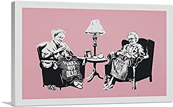 【中古】【輸入品・未使用】ARTCANVAS パンクアンドサグ グラニーズ キャンバスアートプリント Banksy - 18インチ x 12インチ (深さ0.75インチ)