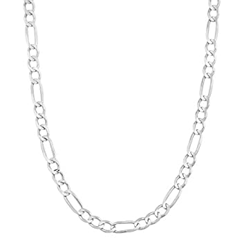 【中古】【輸入品・未使用】925スターリングシルバー 3mm 3.5mm 4mm 4.5mm フィガロリンクチェーンネックレス - シルバーフィガロリンクネックレス 男女兼用 18-30｜スカイマーケットプラス
