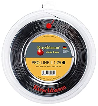 【中古】【輸入品・未使用】Kirschbaum Pro Line II Black 200 m 1%カンマ%20 mm Cordage de Tennis
