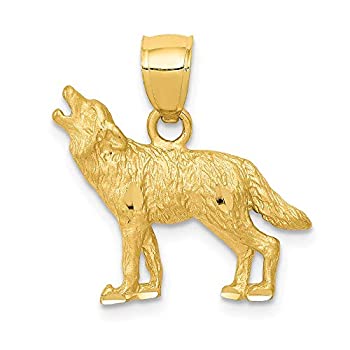 【中古】【インポート品・未当て嵌める】14K 黄色ゴールド シャイニーカット 狼シャンデリヤ