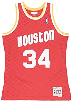 【中古】【インポート品・未当て嵌める】(Large) - Hakeem Olajuwon Houston Rockets Mitchell and Ness Men\u0027s Red Throwback Jesey