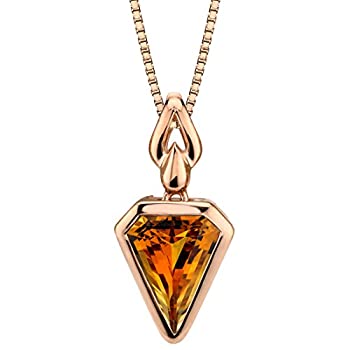 【中古】【輸入品・未使用】14K ローズゴールド シトリン シェブロン カット ペンダント (2.50カラット)｜スカイマーケットプラス 44,431円